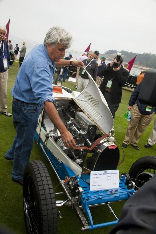 Jay Leno with his 1947 Bugatti 37A