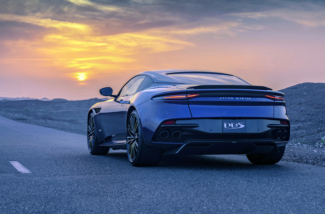 Aston Martin DBS Superleggera sunset