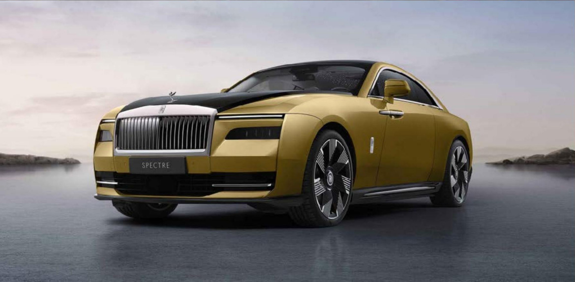 2024 Rolls Royce Spectre, three quarter view