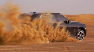 Rolls-Royce Cullinan shows its chops on the Arabian sand dunes and exemplifies “effortless everywhere” motto with its trademarked “Magic-Carpet Ride”, even offload